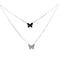 Double Butterfly CZ Necklace