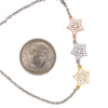 Tri Colored Pave Star Bracelet