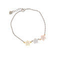 Tri Colored Pave Star Bracelet