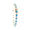 14K Gold Plated Turquoise and CZ Tennis Bracelet