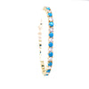 14K Gold Plated Turquoise and CZ Tennis Bracelet