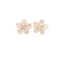 Baguette Flower Earrings Gold Itsallagift