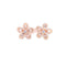 Baguette Flower Earrings Rose Gold Itsallagift