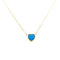 Bezel Heart Necklace Turquoise Itsallagift