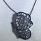 Black Rhodium Butterfly Necklace With Baguettes Itsallagift