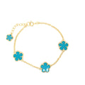 Clover Flower Bracelet Turquoise Itsallagift
