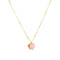 Double Hanging Pink Heart Enamel Necklace Gold Itsallagift