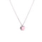 Double Hanging Pink Heart Enamel Necklace Silver Itsallagift