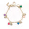 Double Puffy Heart Charm Bracelet 4" / Multi Color Itsallagift