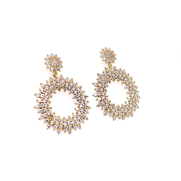 Dressy Pave Door Knocker Earrings - 2 Colors Available! Itsallagift