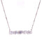 Emerald Shaped CZ Bar Necklace Silver Itsallagift