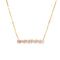 Emerald Shaped CZ Bar Necklace Gold Itsallagift