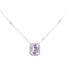 Faceted Square CZ Pendant with Halo Itsallagift