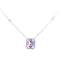 Faceted Square CZ Pendant with Halo Itsallagift