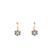 Flower Enamel Children's Huggie Earrings Blue Itsallagift