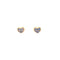 Gold Heart Stud Earrings With CZ Stones And Screw Back Post - 3 Colors Available! Blue Itsallagift