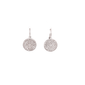 Hanging Earrings With Pave Circle Design - 2 Colors Available! Itsallagift