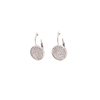 Hanging Earrings With Pave Circle Design - 2 Colors Available! Silver Itsallagift