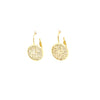 Hanging Earrings With Pave Circle Design - 2 Colors Available! Gold Itsallagift