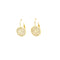 Hanging Earrings With Pave Circle Design - 2 Colors Available! Gold Itsallagift