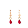 Hanging Gold Ruby Earrings Itsallagift