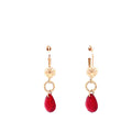 Hanging Gold Ruby Earrings Itsallagift
