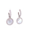 Hanging Mother of Pearl Circle with CZ Halo Earrings Itsallagift