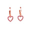 Hanging Open Heart Pink CZ Earrings Itsallagift