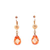 Hanging Orange Stone Gold Earrings Itsallagift