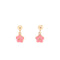 Hanging Pink Enamel Flower Earring Itsallagift