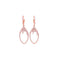Hanging Teardrop Styled Earrings With CZ Stones Rose Gold Itsallagift