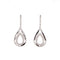 Hanging Teardrop Styled Earrings With White CZ Stones - 3 Color Options Available! Silver Itsallagift