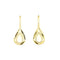 Hanging Teardrop Styled Earrings With White CZ Stones - 3 Color Options Available! Gold Itsallagift