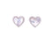 Heart Earrings with CZ Halo Silver Itsallagift