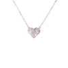 Heart Necklace With CZ Center Heart Pendant - 3 Colors Available! Itsallagift