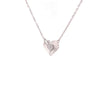 Heart Necklace With CZ Center Heart Pendant - 3 Colors Available! Itsallagift