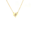 Heart Necklace With CZ Center Heart Pendant - 3 Colors Available! Itsallagift