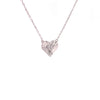 Heart Necklace With CZ Center Heart Pendant - 3 Colors Available! Itsallagift