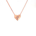 Heart Necklace With CZ Center Heart Pendant - 3 Colors Available! Itsallagift
