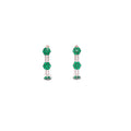 Hoop Earrings With 3 CZ Stone Clusters With White CZ Stones - 4 Options available! Itsallagift