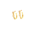 Hoop Earrings With 3 CZ Stone Clusters With White CZ Stones - 4 Options available! Gold / White Itsallagift
