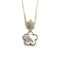 Small CZ Flower With Mother Of Pearl Flower Necklace Gold Itsallagift