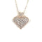 Puff Heart Necklace With Small Heart And CZ Stones Itsallagift