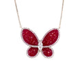 Large Butterfly Pendant With High Quality Colored CZ Stones - 3 Colors Available! Ruby Itsallagift