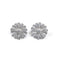 Pave Flower Petal Earrings Silver Itsallagift