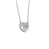 Small Mother Of Pearl Heart Necklace Silver Itsallagift