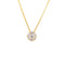 Cluster Flower Necklace With White CZ Stones Gold Itsallagift