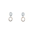 Oval Earrings With Micro Pave' And Mother Of Pearl Rose Gold Itsallagift