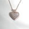Puff Heart Necklace With Small Heart And CZ Stones Itsallagift