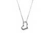 Sterling Silver Rainbow Heart Necklace Itsallagift